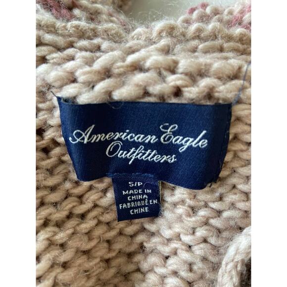American Eagle Outfitters Chunky Knit Hooded Sweater Women's S/P - Picture 11 of 11